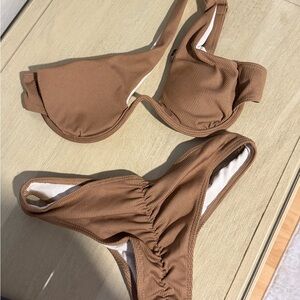 SHEIN Brown Bikini Set
